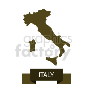 italy with label vector clipart