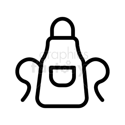 vector graphic of chef apron icon