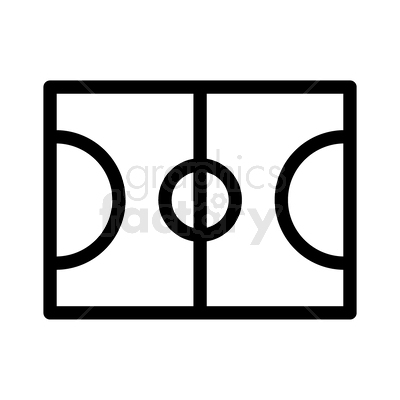 vector graphic of basketball court icon