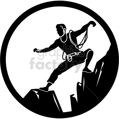 Rock Climber Silhouette