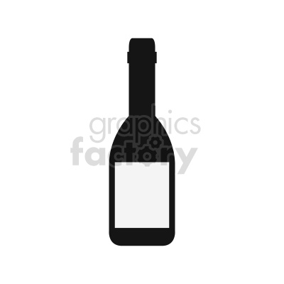 Wine bottle icon with white label