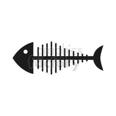 Fish skeleton vector clipart