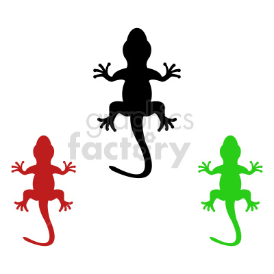 Lizard shape bundle vector clipart