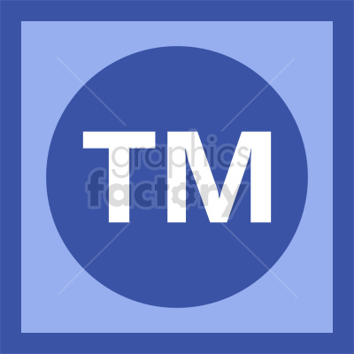 Blue trademark icon design