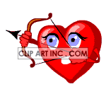 animated heart with a bow and arrow