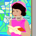girl reading from the bible