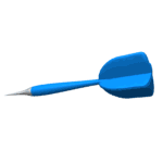 animated blue 3D dart
