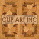 A clipart image of a geometric wooden parquet pattern consisting of square and triangular shapes in various shades of brown.