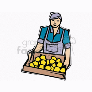 Man offering a selection of fruit at the market