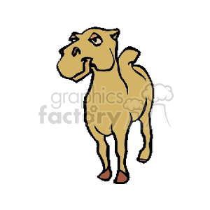 Cartoon Camel - Tan Dromedary Camel