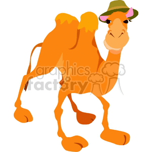 Cartoon camel wearing a hat