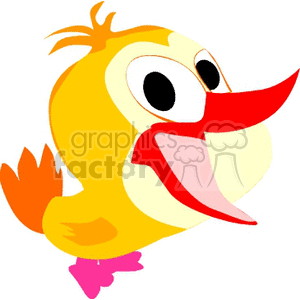 Yellow Cartoon Duckling