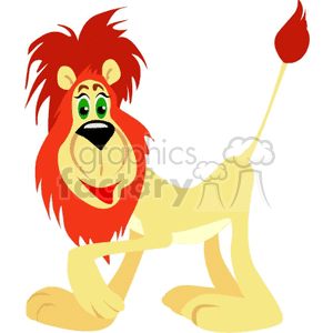 Cute cartoon lion