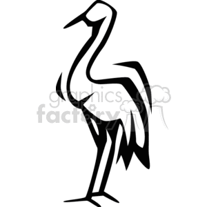 Black and white abstract of water bird