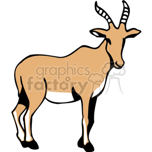 Illustration of a Tan Antelope with Black Markings