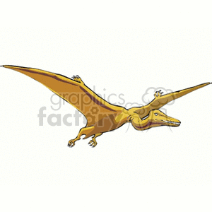   The clipart image shows a pterodactyl, which is a type of flying reptile commonly associated with the age of dinosaurs. It