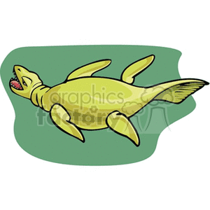 Plesiosaur Illustration - Ancient Marine Reptile