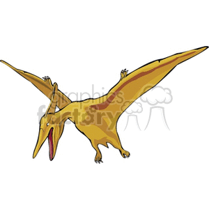 Gold Pterodactyl - Ancient Winged Dinosaur