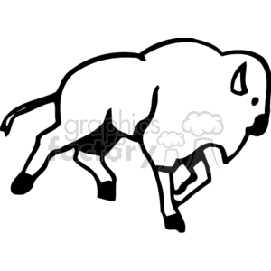 Bison Silhouette Image | Farm Animal Outline