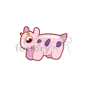 Cute Cartoon Cow for Farm Animal Theme.