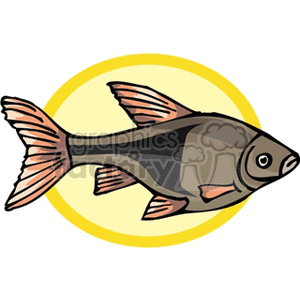 Cartoon Fish With Yellow Background