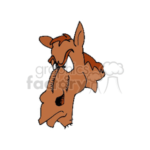 Cartoon Horse Head Clipart for Farm Animal Illustrations