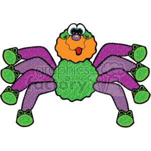 Country style purple and green spider