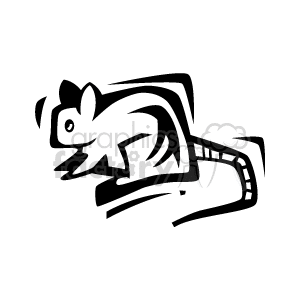 Illustration of a Stylized Rodent in Motion