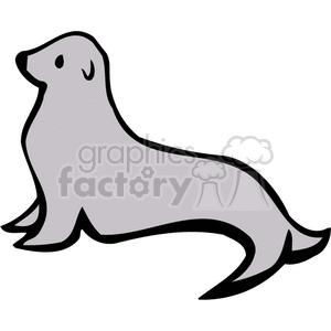 Cartoon Seal Illustration - Marine Animal