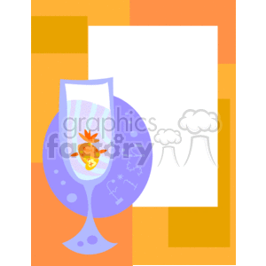 Colorful Fish in Wine Glass