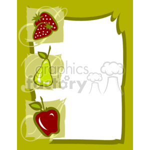 Strawberry pear and apple border