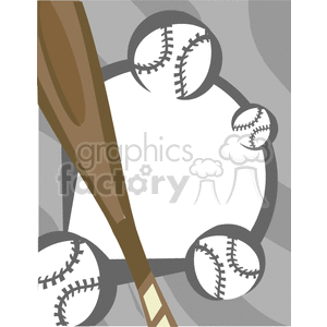 Baseball with Bat and Balls