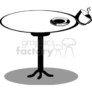 Round Table with Coffee Cup