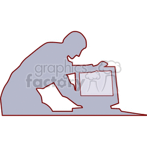 Computer Repair Silhouette