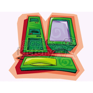 Colorful Green Computer