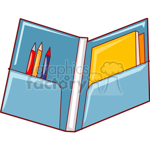 Open Notebook with Pencils and Papers