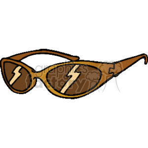 Brown wraparound sunglasses