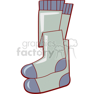 Image of Gray Socks with Blue Patches