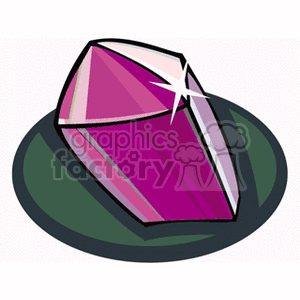 Stylized Pink Gemstone