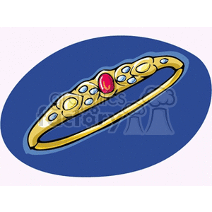 Elegant Gold Ring with Red Gemstone