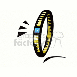 Gold Ring with Blue Gemstone