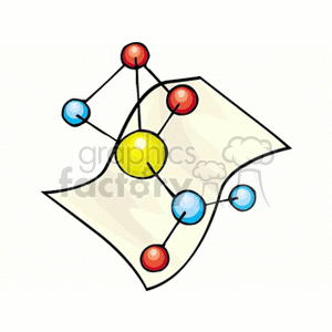 Cartoon molecule diagram