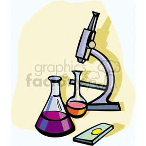 Science Education with Microscope and Beakers