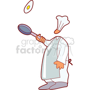 Chef Flipping Egg