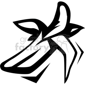 Black and white clipart of bananas in an abstract style