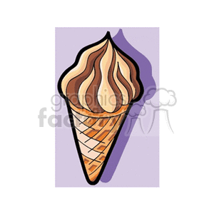 chocolate ice cream waffle cone