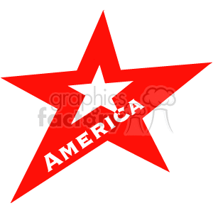 Red star with America on it