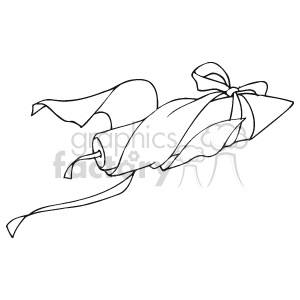 The image is a black and white clipart of a firecracker, which is often associated with celebrations, especially the Fourth of July in the USA.