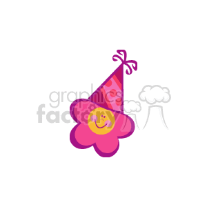 Celebratory Flower with Party Hat