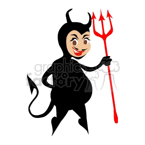 Devil Costume Cartoon for Halloween